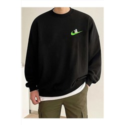 aynewmodaSweatshirt Baskılı Bisiklet Yaka