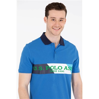 Erkek Saks Polo Yaka Tişört