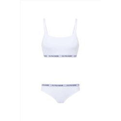 U.S. Polo Assn. Kadın Beyaz Büstiyer Slip Takım Us.b1.65004 USB65004