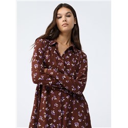 PRINTED SHORT SHIRT DRESS