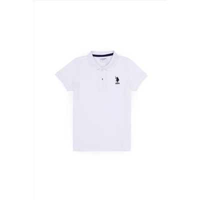 U.S. Polo Assn., Erkek Çocuk Beyaz Basic Polo Yaka Tişört 50262958-VR013
