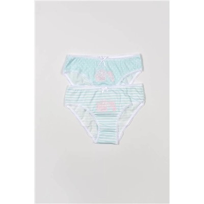Dagi Kız Çocuk Turkuaz 2'li Slip Külot C01160090