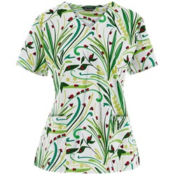 Zoe + Chloe Scrubs Dottie V-Neck Print Top