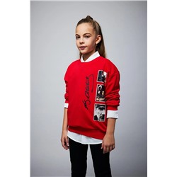 Defacto Kız Çocuk 29 Ekim Cumhuriyet Bayramı Atatürk Baskılı Bisiklet Yaka Sweatshirt Y5588A622AU
