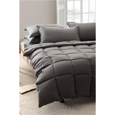 Mona Tek Kişilik Comforter Set - Antrasit
