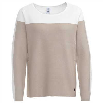 Damen Pullover mit Farbteiler