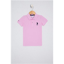 Erkek Çocuk Açık Pembe Polo Yaka Tişört