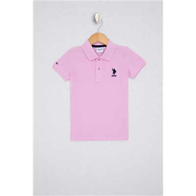 Erkek Çocuk Açık Pembe Polo Yaka Tişört