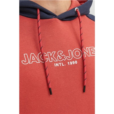 Sudadera con capucha Rojo teja