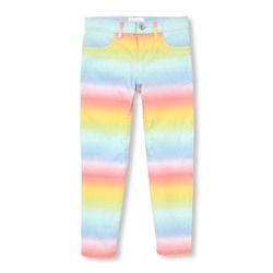Girls Rainbow Woven Jeggings