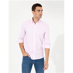 Pembe Slim Fit Oxford Gömlek