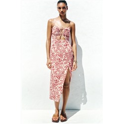 PRINTED RUSTIC MIDI DRESS