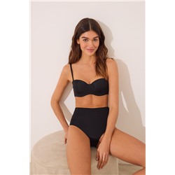Braga alta clásica microfibra negro