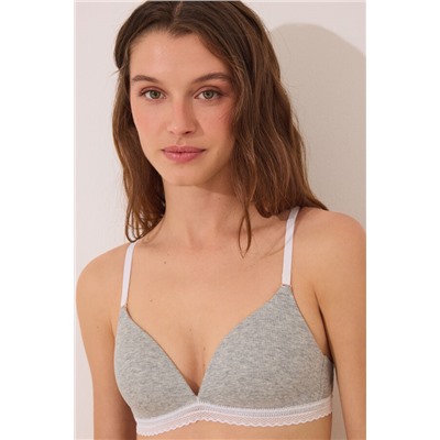 CHARMING Sujetador triangular algodón relleno gris