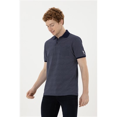 Erkek Regular Fit Polo Yaka Lacivert Tişört