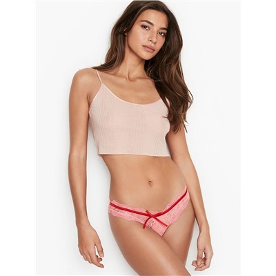 DREAM ANGELS Crotchless Lace Cheekini Panty