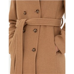 Bej Slim Fit Kaşe Kaban