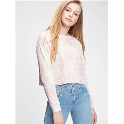 Teen Cropped Waffle-Knit Shirt