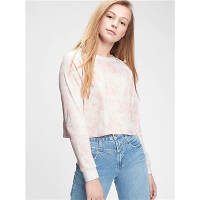 Teen Cropped Waffle-Knit Shirt