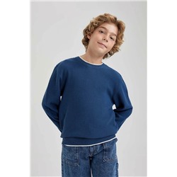 Defacto Erkek Çocuk Regular Fit Bisiklet Yaka Pamuklu Kazak U8991A623WN