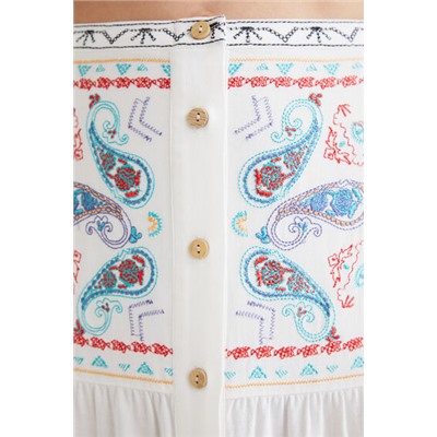 Falda larga paisley