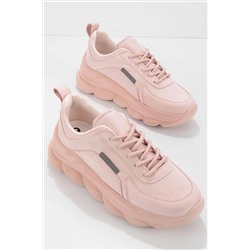 Bambi Pudra Süet Kadın Sneaker K01591606902
