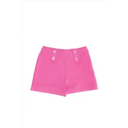 Kız Çocuk Pembe Örme Şort