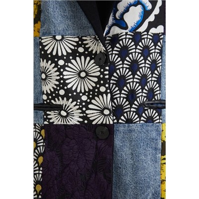 Abrigo patch denim