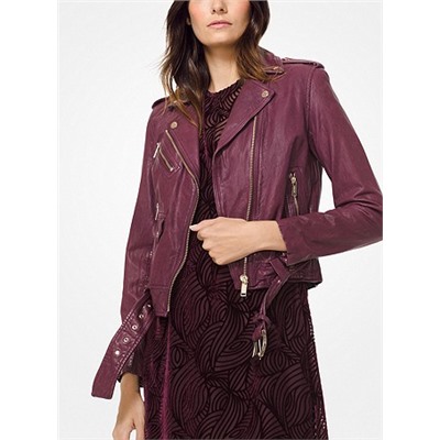 MICHAEL MICHAEL KORS Leather Moto Jacket