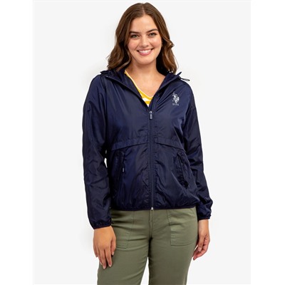 HOODED ZIP FRONT WINDBREAKER