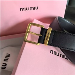 Кожаный ремень в полной подарочной упаковке, реплика miu mi*u
