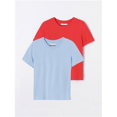 PACK DE 2 CAMISETAS BÁSICAS DE CUELLO REDONDO