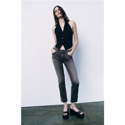 ZW LOW-RISE CROPPED JEANS