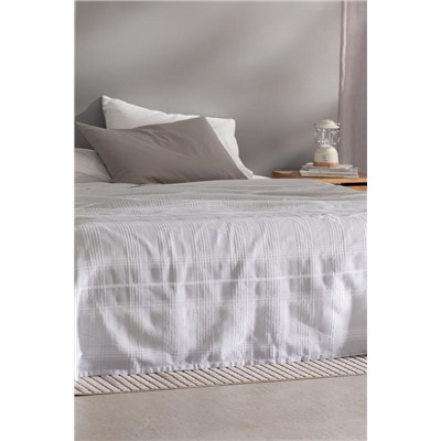 Edgard King Size Pamuklu Ecocell Baskılı Pike - Gri