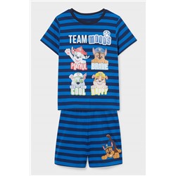Paw Patrol - Shorty-Pyjama - Bio-Baumwolle - gestreift