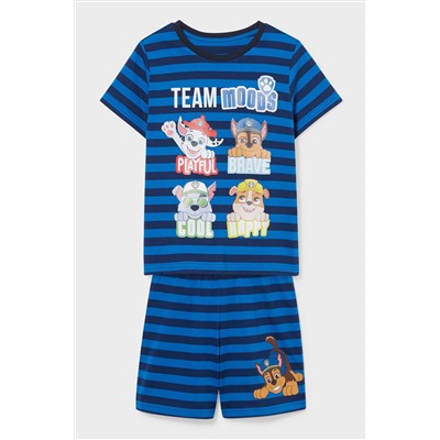 Paw Patrol - Shorty-Pyjama - Bio-Baumwolle - gestreift