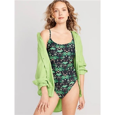 Tie-Back One-Piece Cami Swimsuit for Women