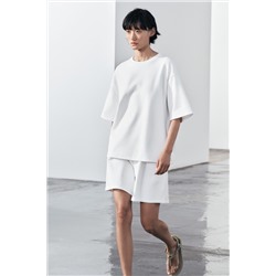 SHORT SLEEVE INTERLOCK SWEATSHIRT