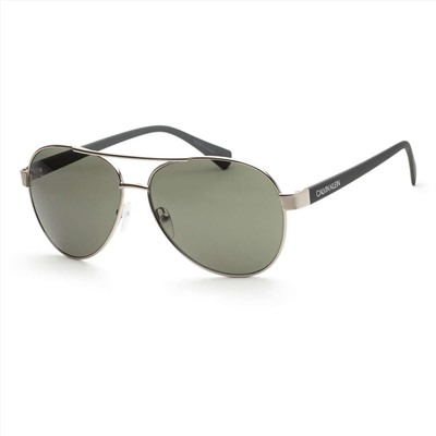 CALVIN KLEIN Men's Silver Aviator Sunglasses
