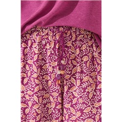 Pantalón largo estampado morado