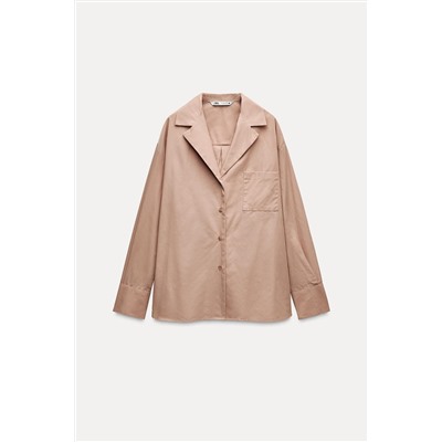 ZW COLLECTION POPLIN SHIRT WITH POCKET