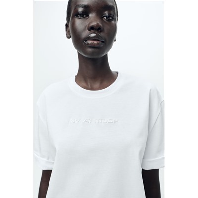 MINIMALIST SLOGAN T-SHIRT