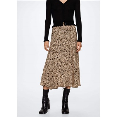 Falda midi estampada -  Mujer | MANGO OUTLET Melilla