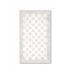 Bluenity Puantiye Doğal Pamuklu Banyo Kilimi 60X100 Cm - Beyaz 101.201.13.008.04.09