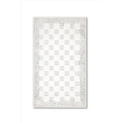 Bluenity Puantiye Doğal Pamuklu Banyo Kilimi 60X100 Cm - Beyaz 101.201.13.008.04.09
