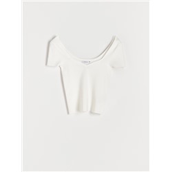 Bluse mit gesprenkelter Textur