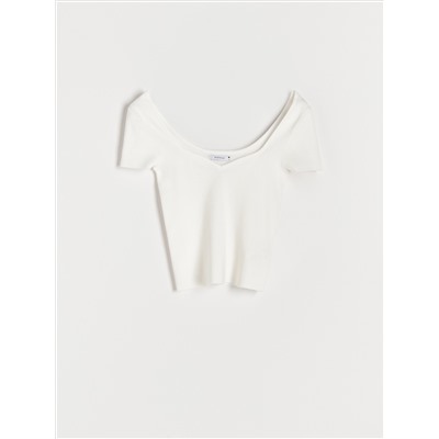 Bluse mit gesprenkelter Textur
