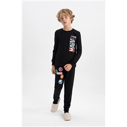 Defacto Erkek Çocuk Marvel Uzun Kollu Penye Pijama Takımı B2437A823WN
