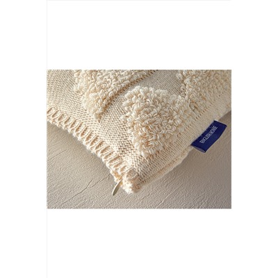 English Home Plushtouch Triko Kırlent Kılıfı Açık Taş TYCH00V2KN169964856159402
