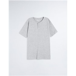 Buttons T-shirt, Men, Grey